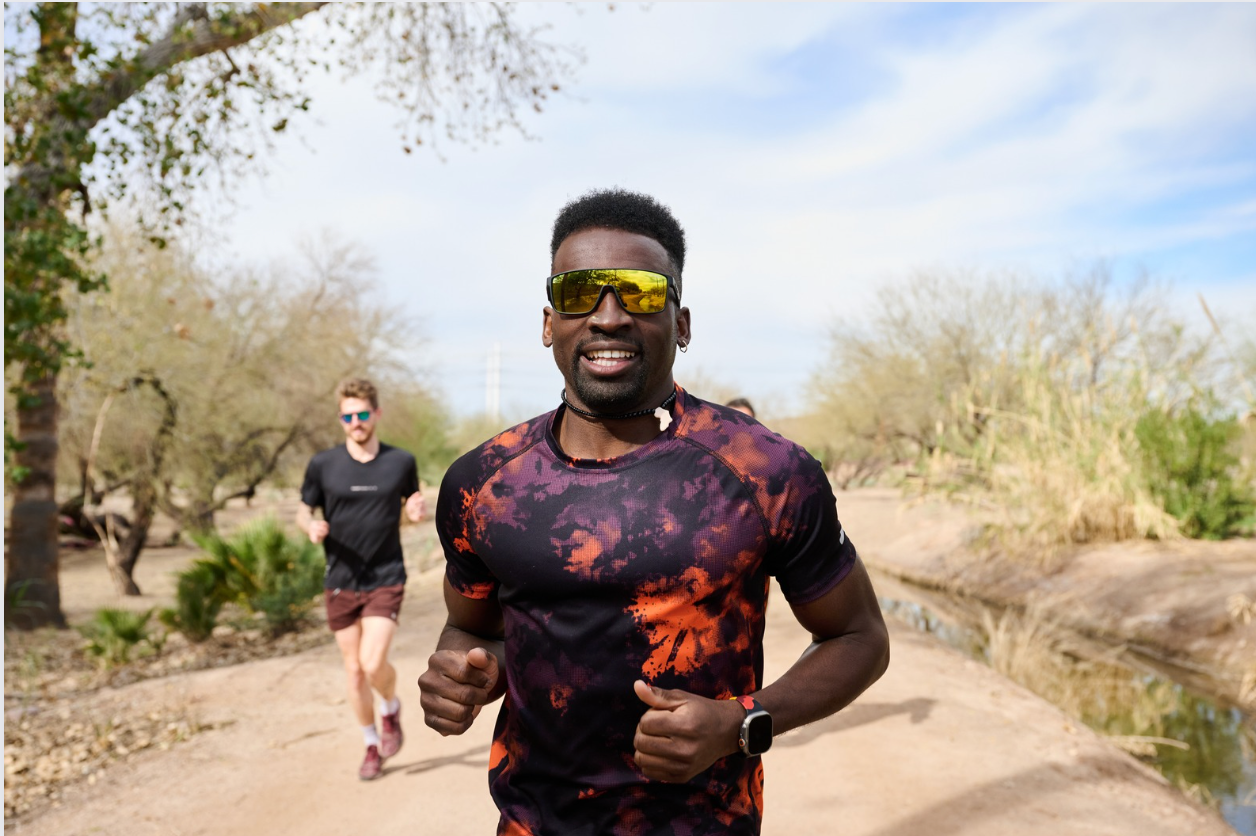 Hellah wearing best running sunglasses sanctum