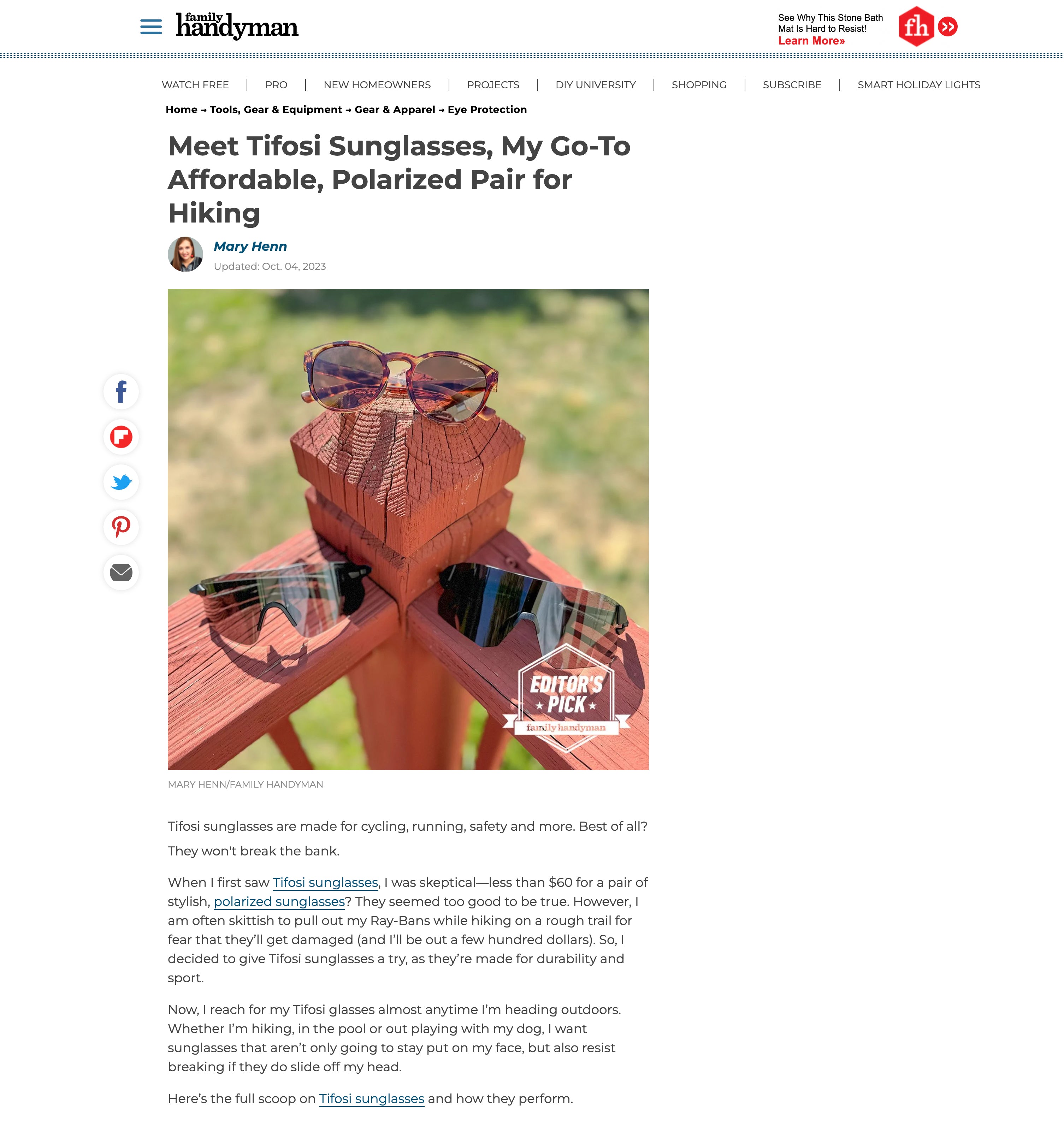 Tifosi Sunglasses Review