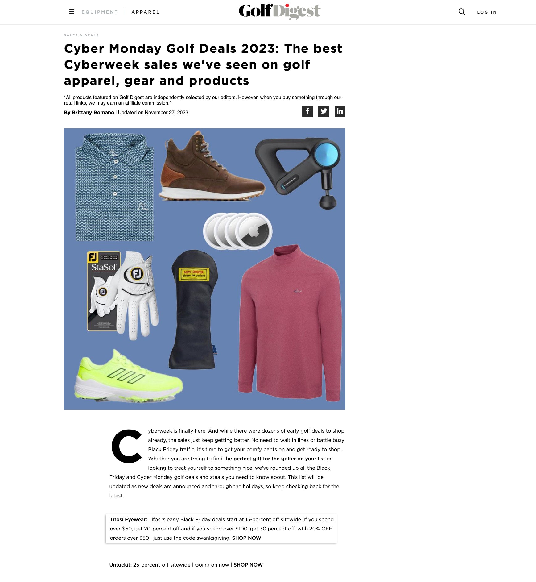 Tifosi Cyber Monday