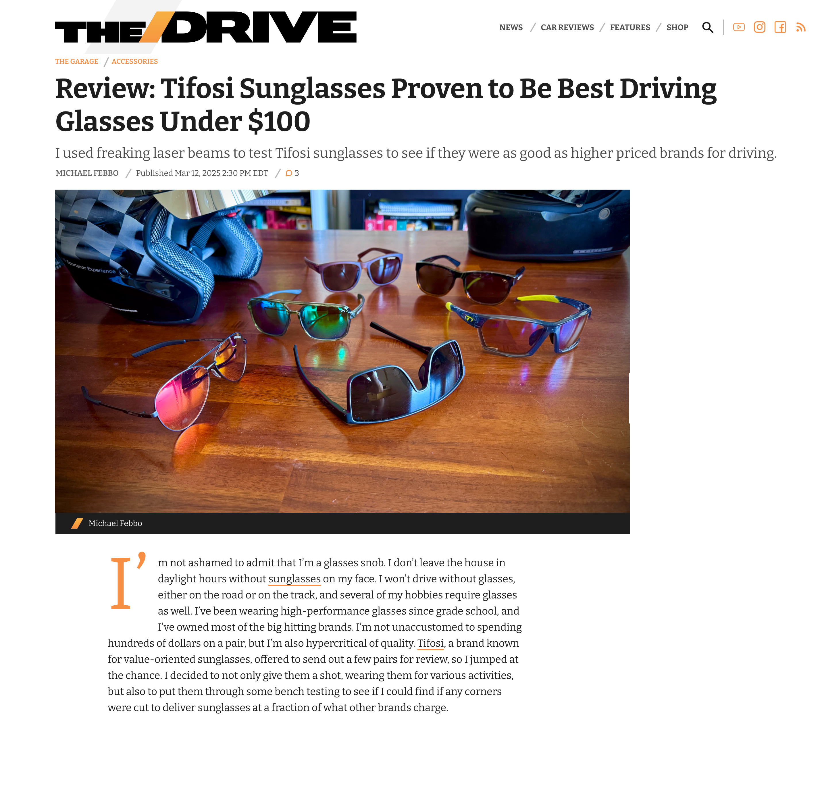 Tifosi Sunglasses Review: Tifosi Sunglasses Proven to be Best Driving Glasses Under $100