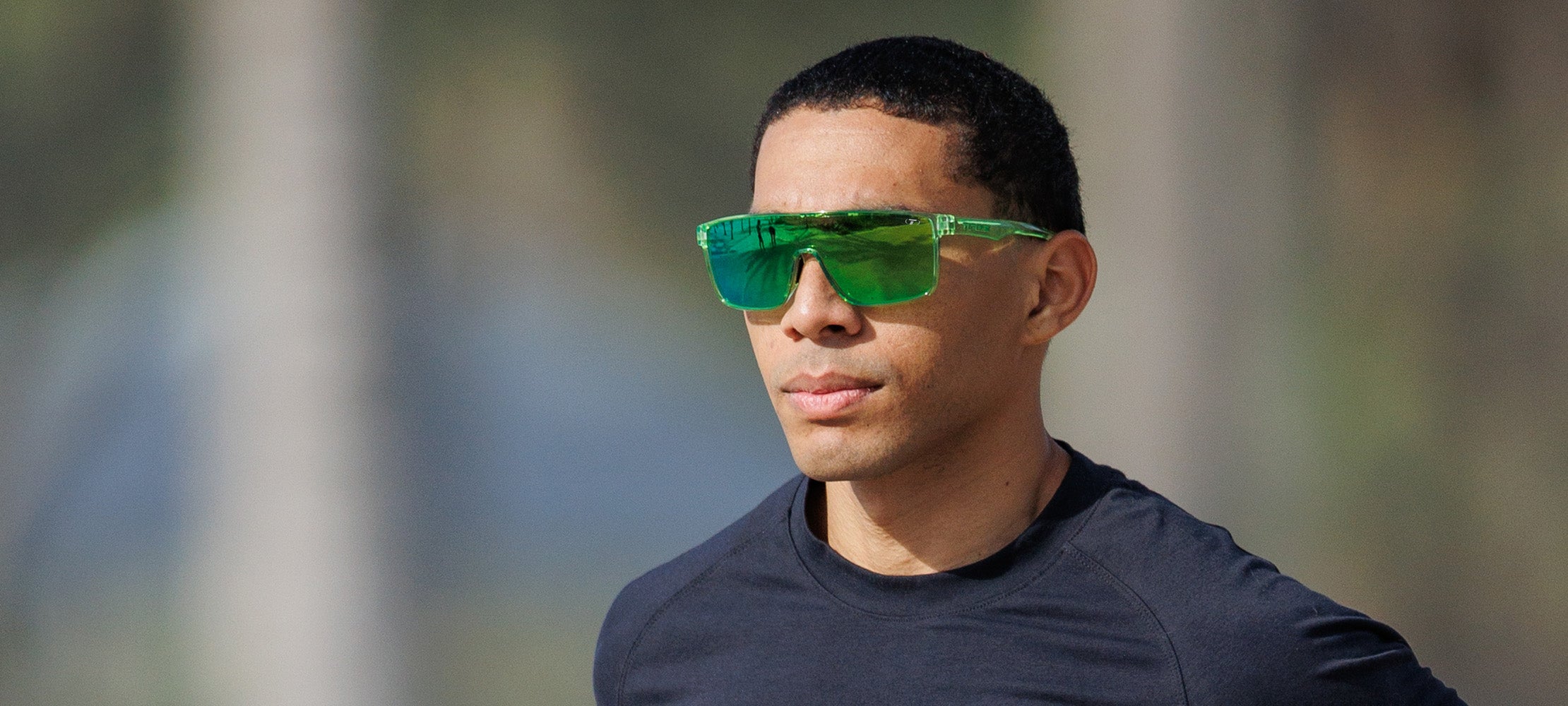 Man wearing Sanctum hyper lime