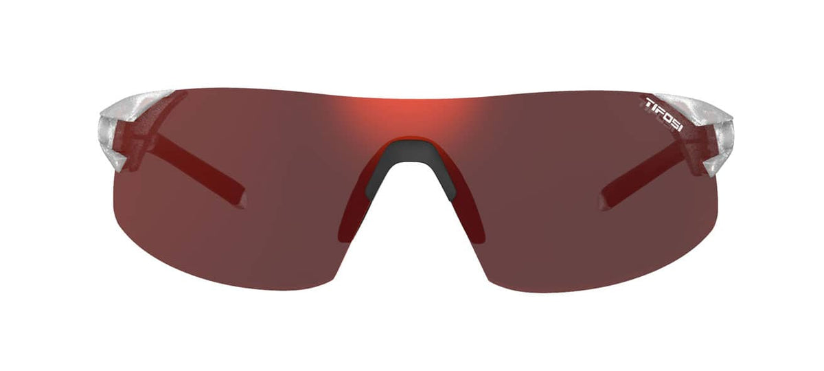 podium xc matte crystal clarion red cycling sunglass front