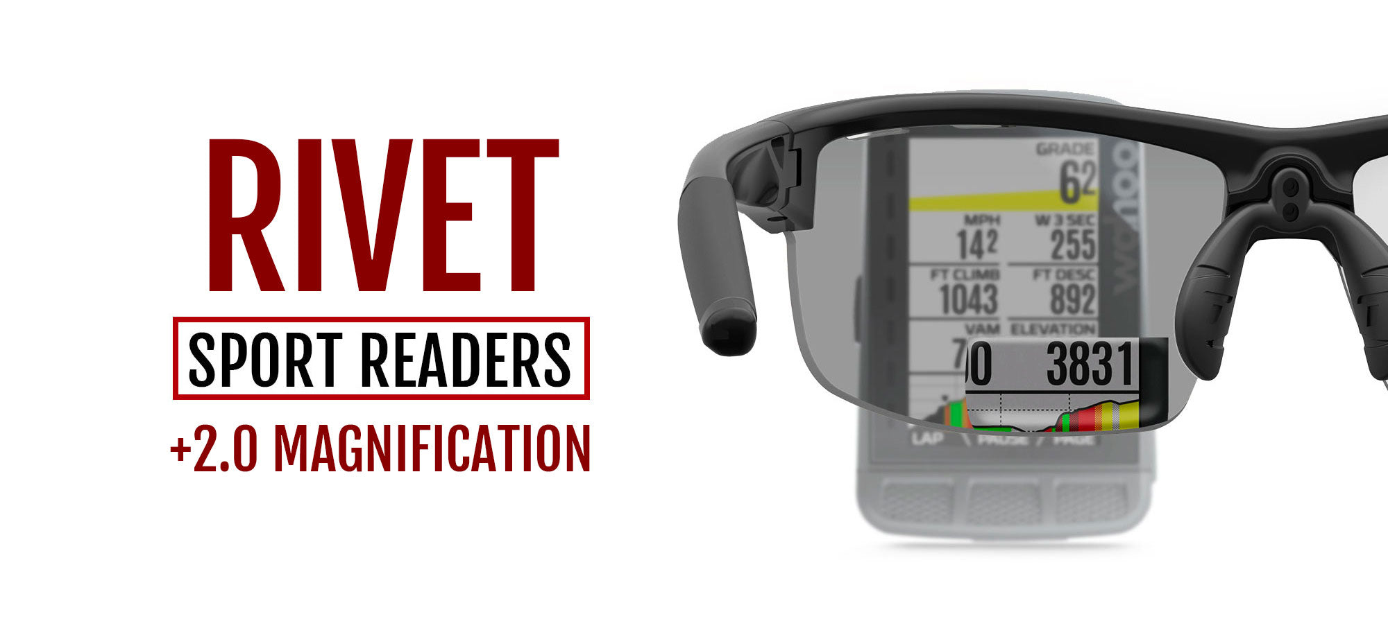 Rivet Sports Readers +2.0 Magnification