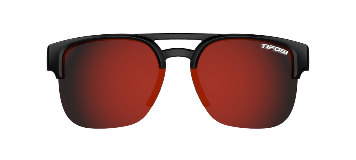 salvo crimson onyx red outdoor sunglass front