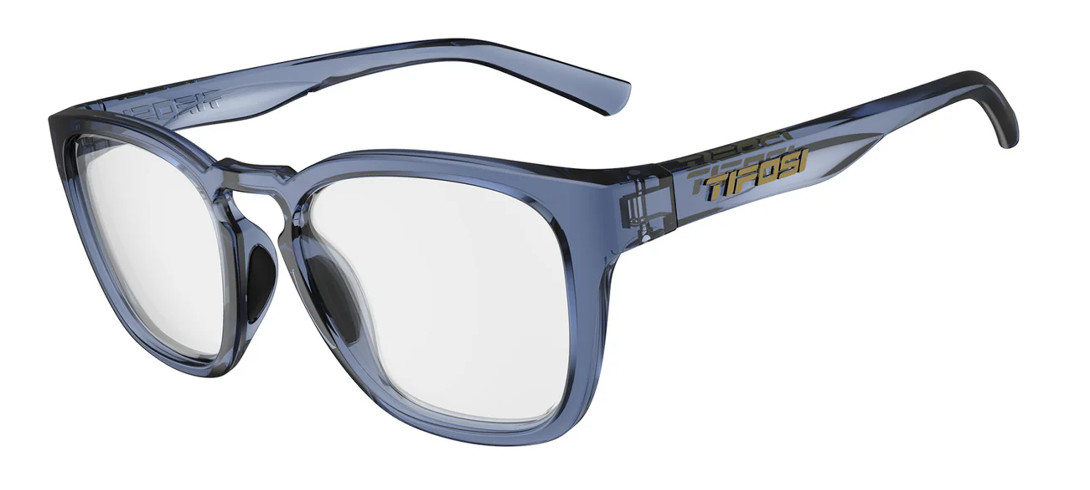 A pair of Smirk sport sunglasses with a full plastic frame, featuring polycarbonate lenses that are shatterproof and offer UV protection.