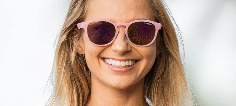 Woman smiling wearing Svago sunglasses