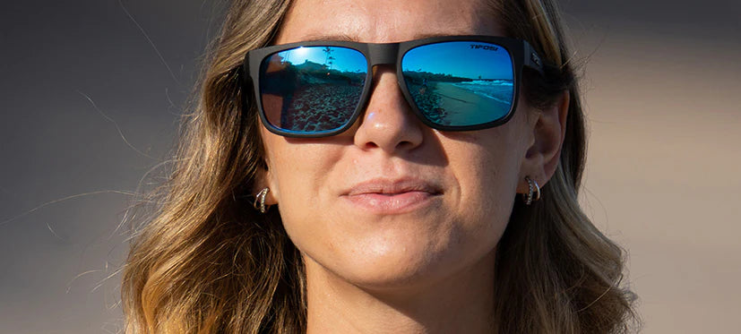 Woman wearing Swick sunglasses
