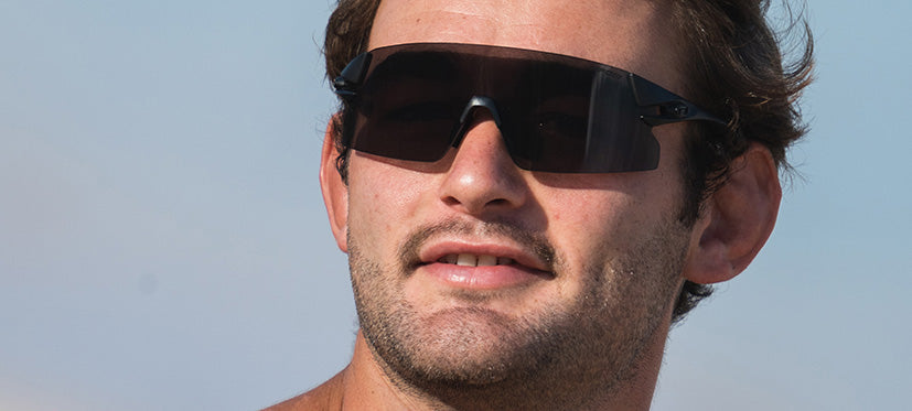 male runner rail xc blackout interchange sunglass