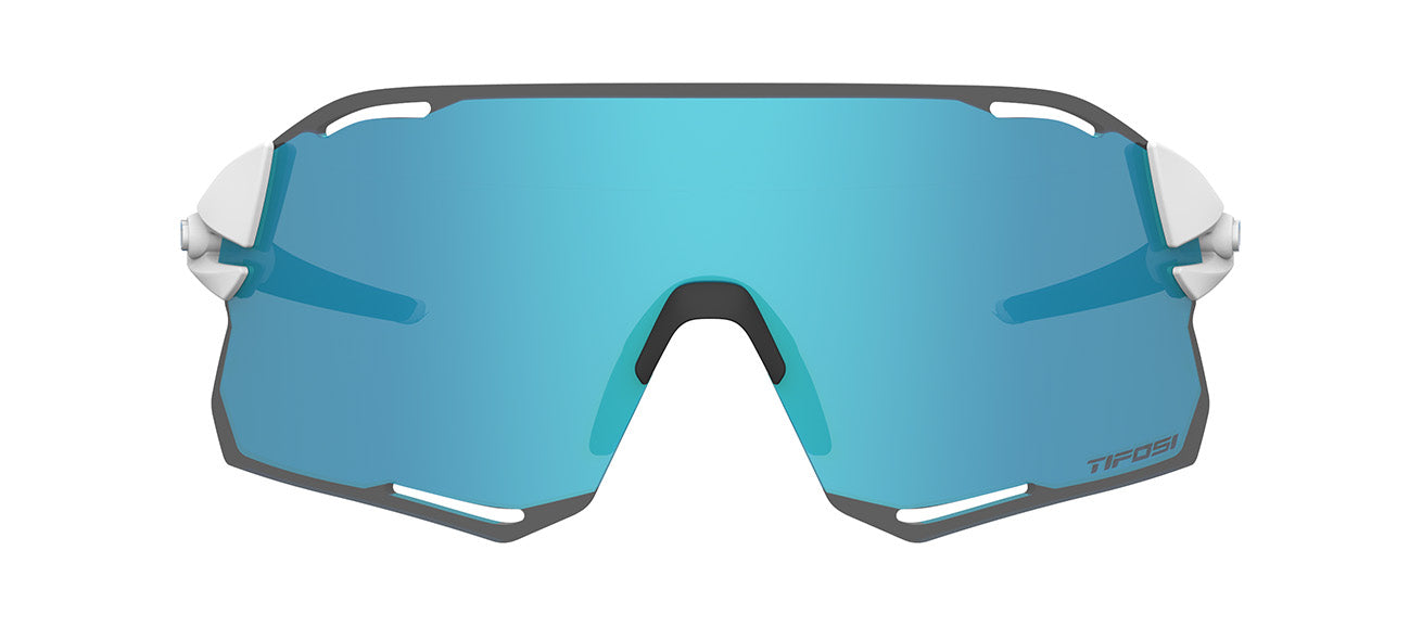 rail race matte white clarion cycling sunglass front