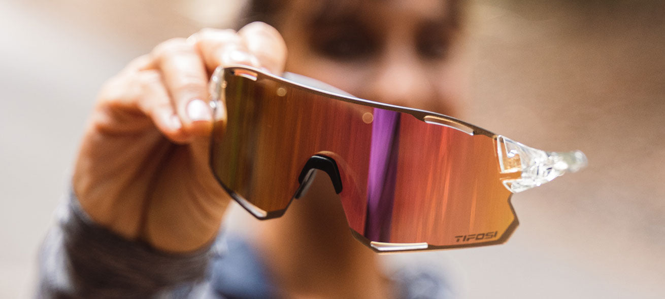 rail race crystal clear clarion rose sunglass