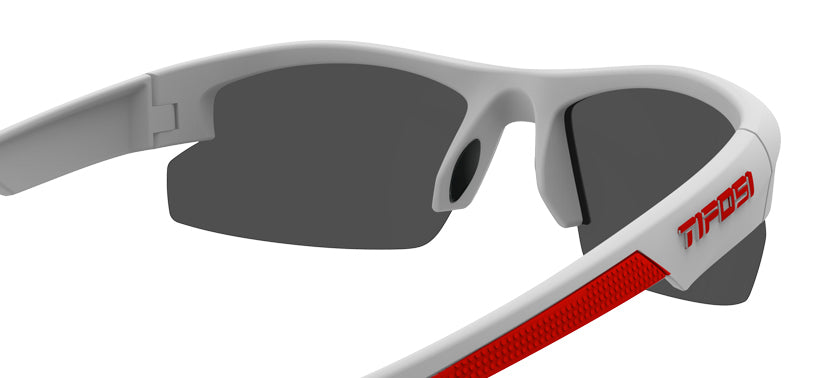 shutout matte white red back detail