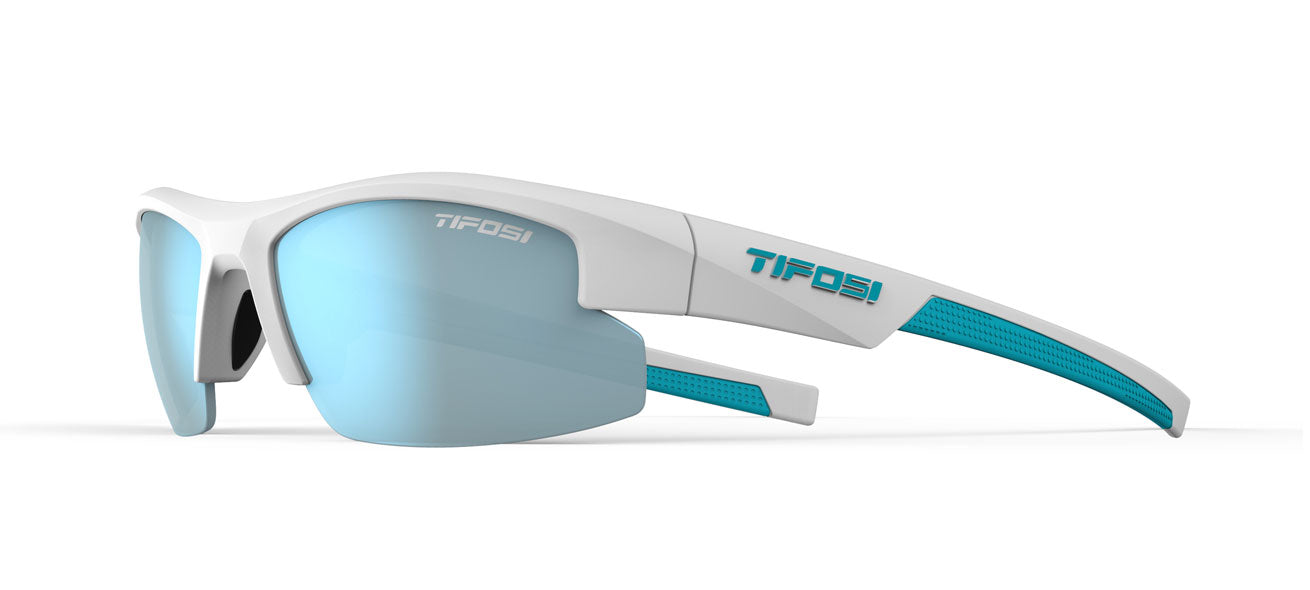 Shutout matte white blue youth sport sunglass sit