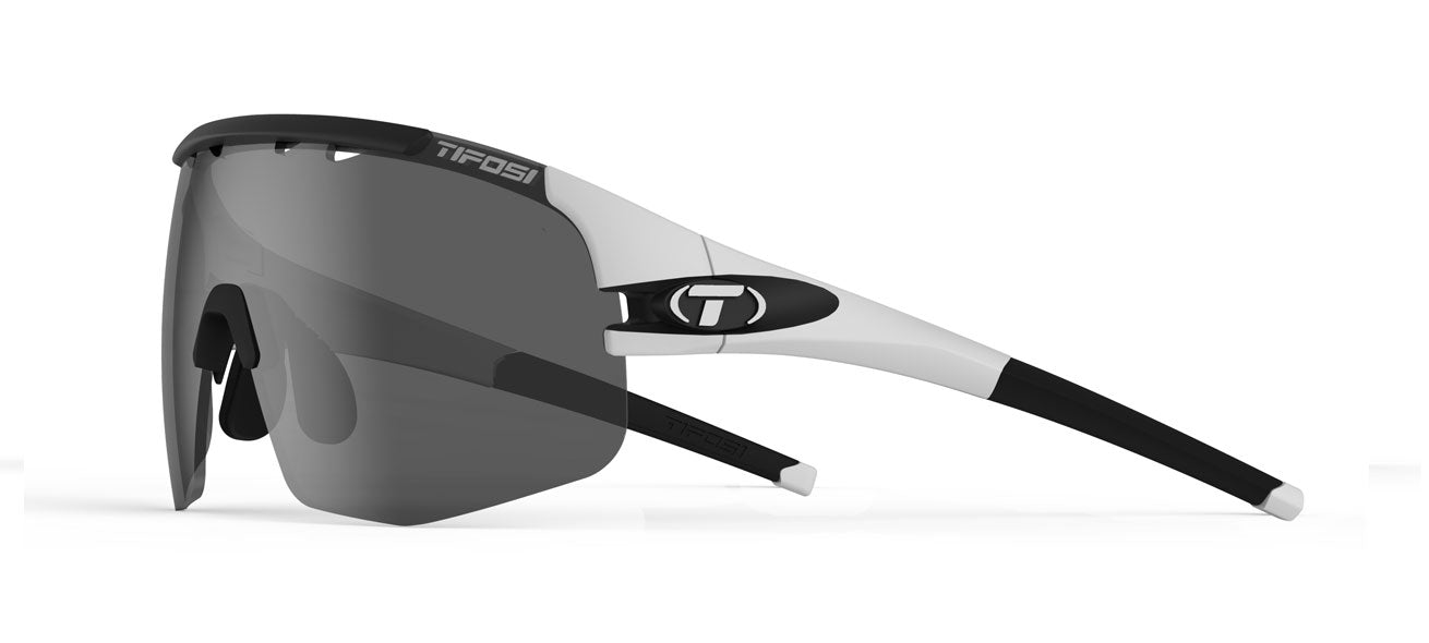 Sledge matte white sport sunglass with smoke lens sit