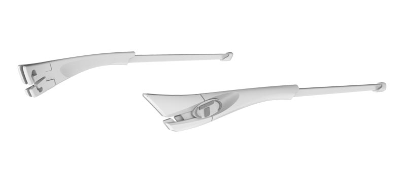 slice matte white arms