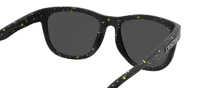 Swank XL cosmic black sunglasses with smoke yellow lenses