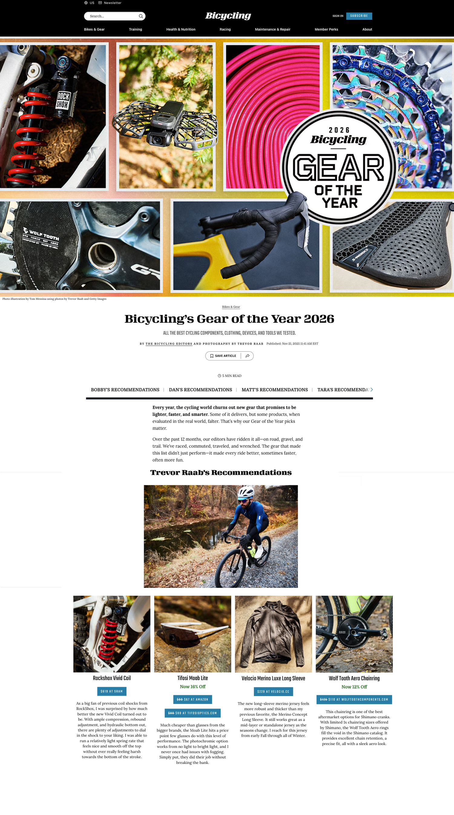 Bicycling Gear of the Year: 2026 Moab Lite