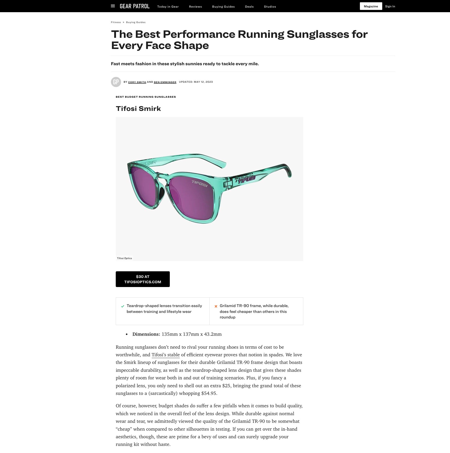The Best Performance Running Sunglasses For Every Face Shape - Gear Patrol May 2023