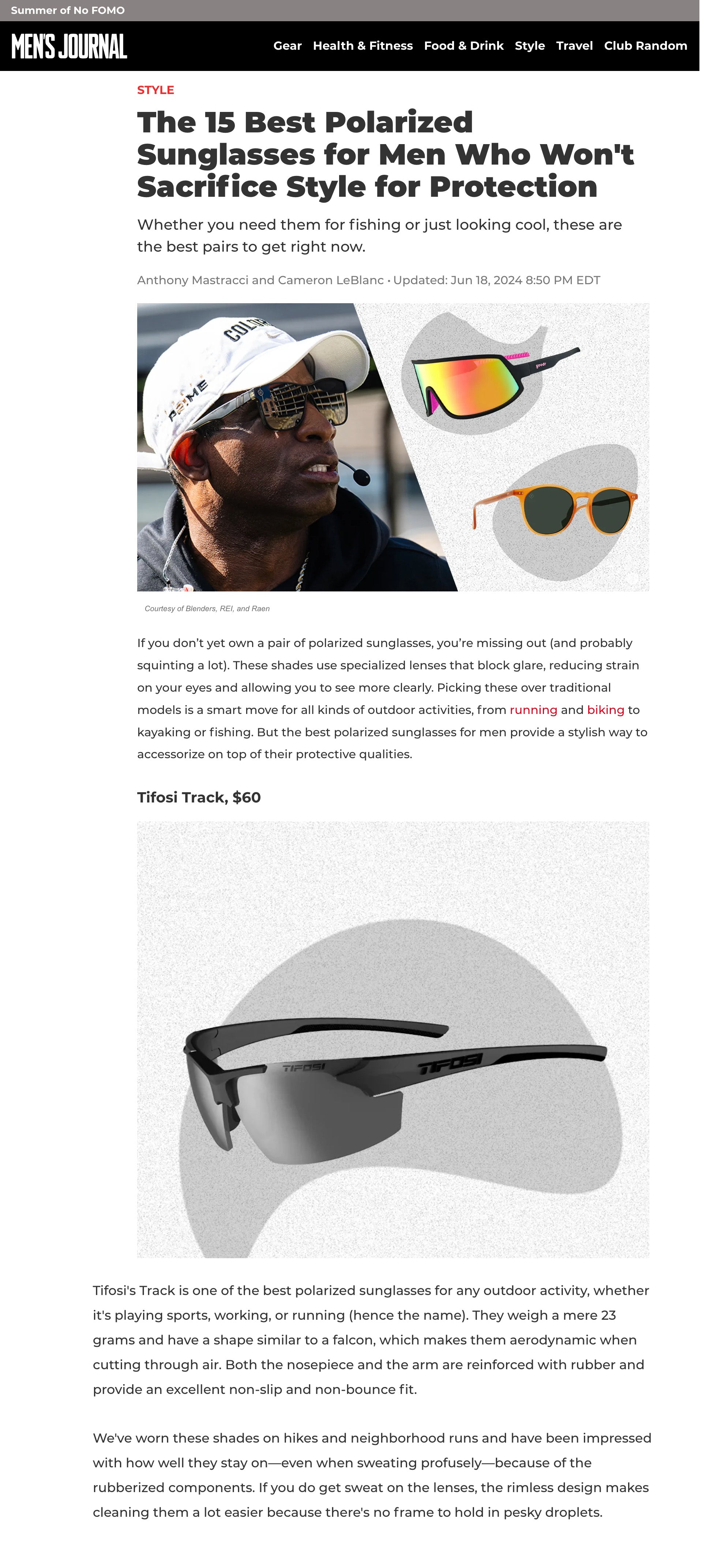 Track Sunglasses Review The 15 Best Polarized Sunglasses for Men Who Tifosi Optics