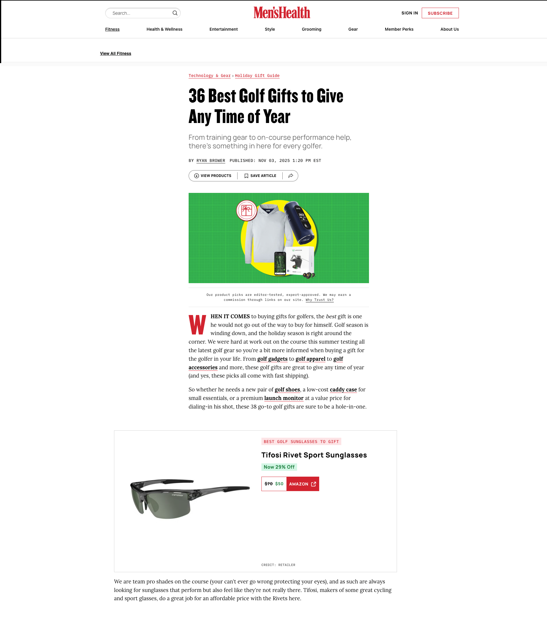 Best Golf Sunglasses to Gift: Tifosi Rivet