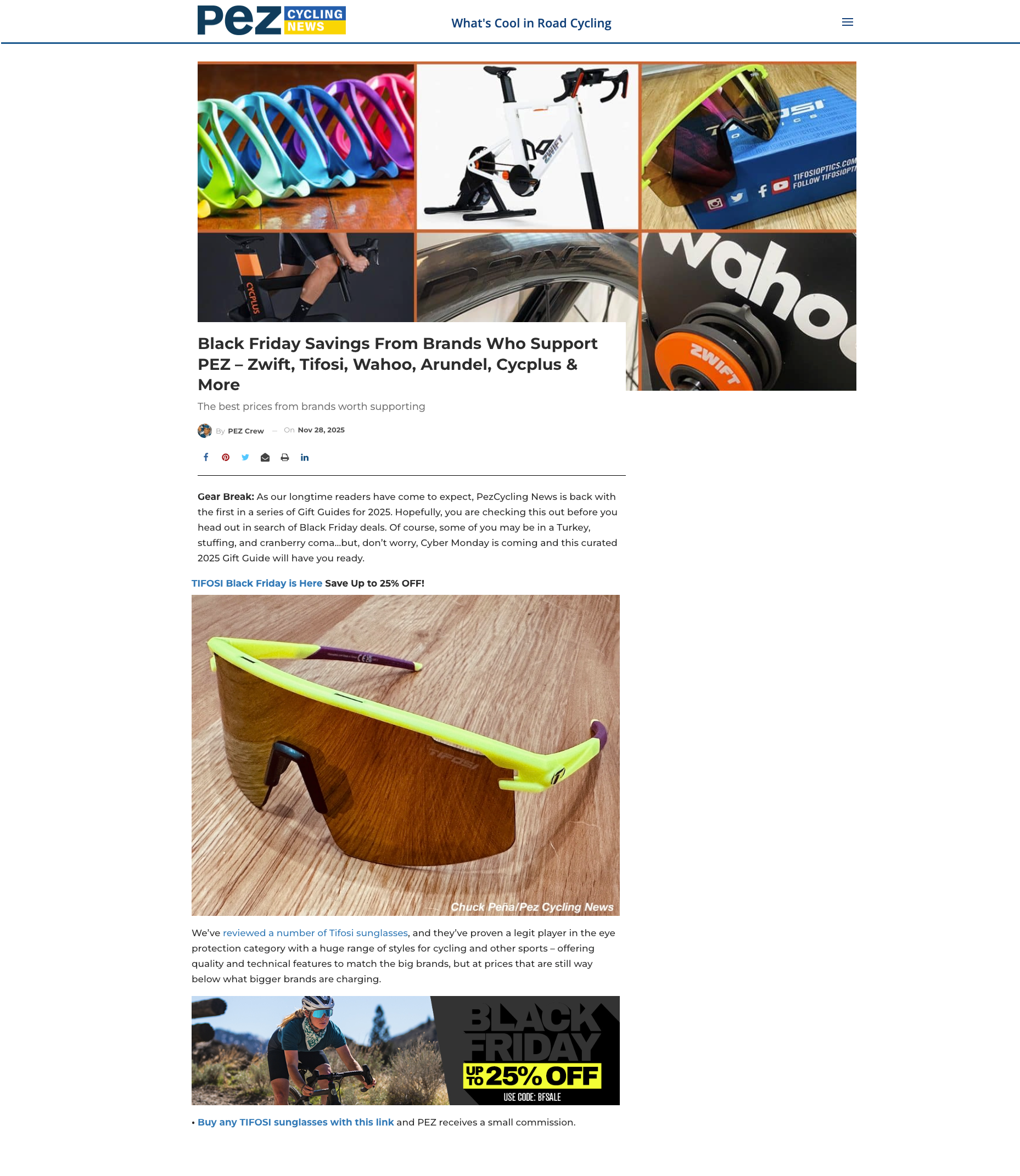 Save on Black Friday with Tifosi