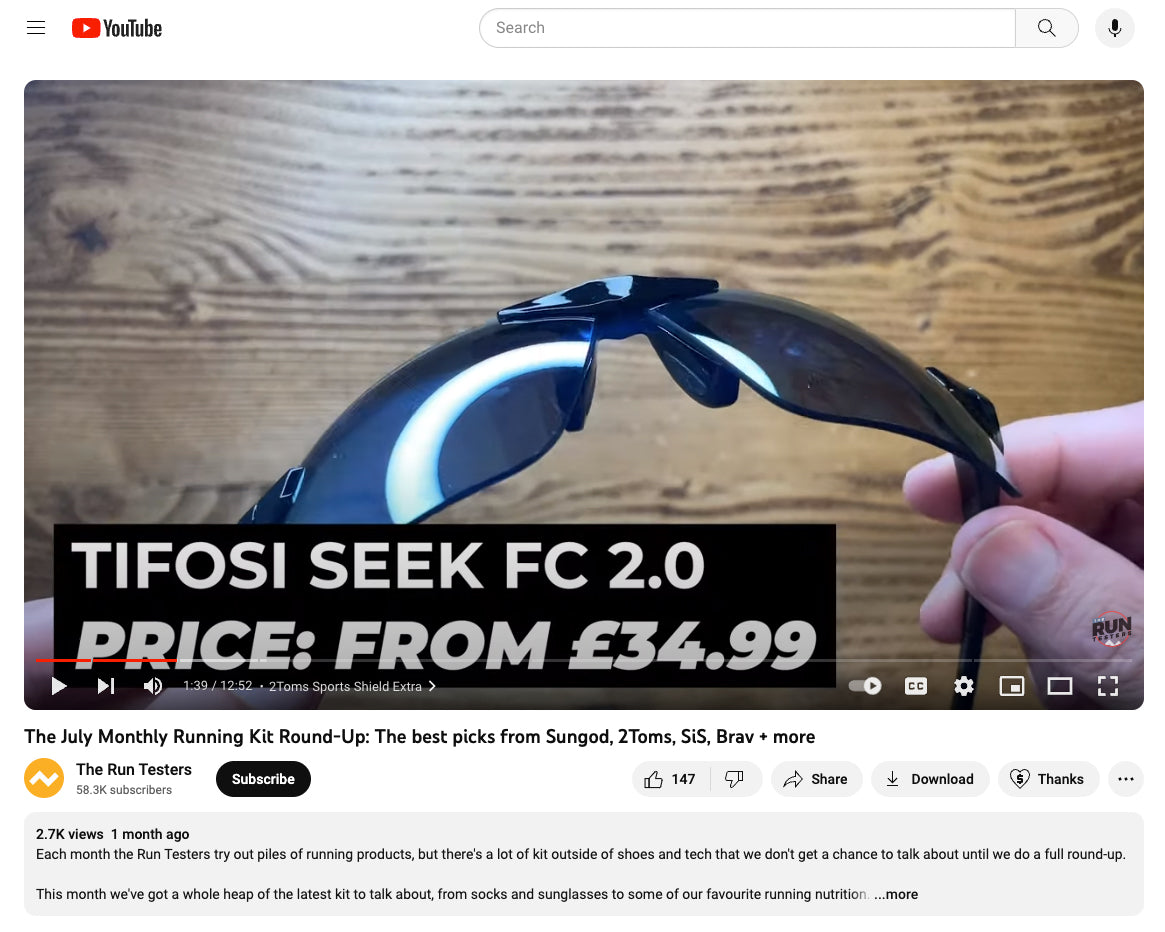 Tifosi Sunglasses Review - Seek FC 2.0