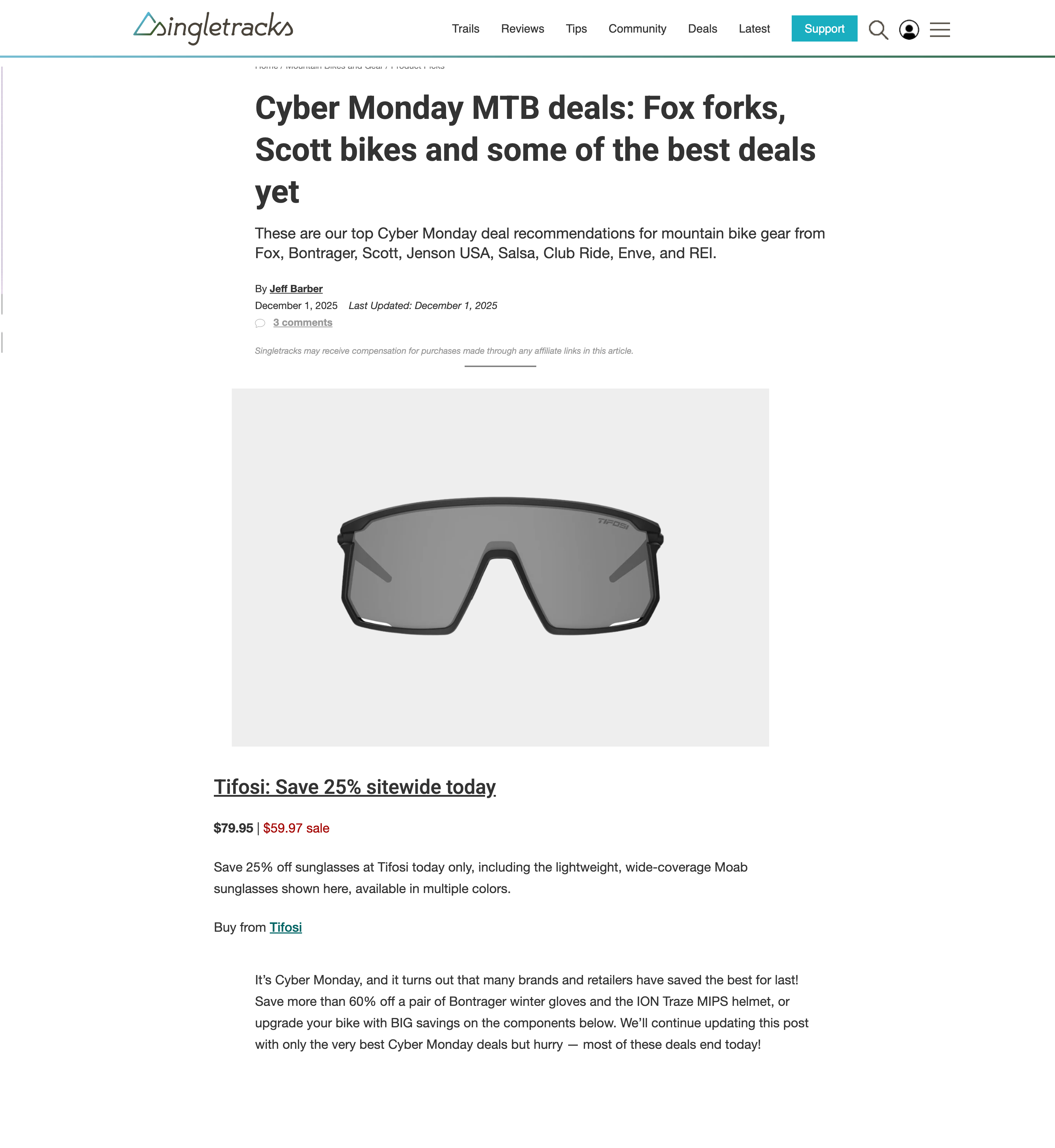 Best Cyber Monday MTB Deals