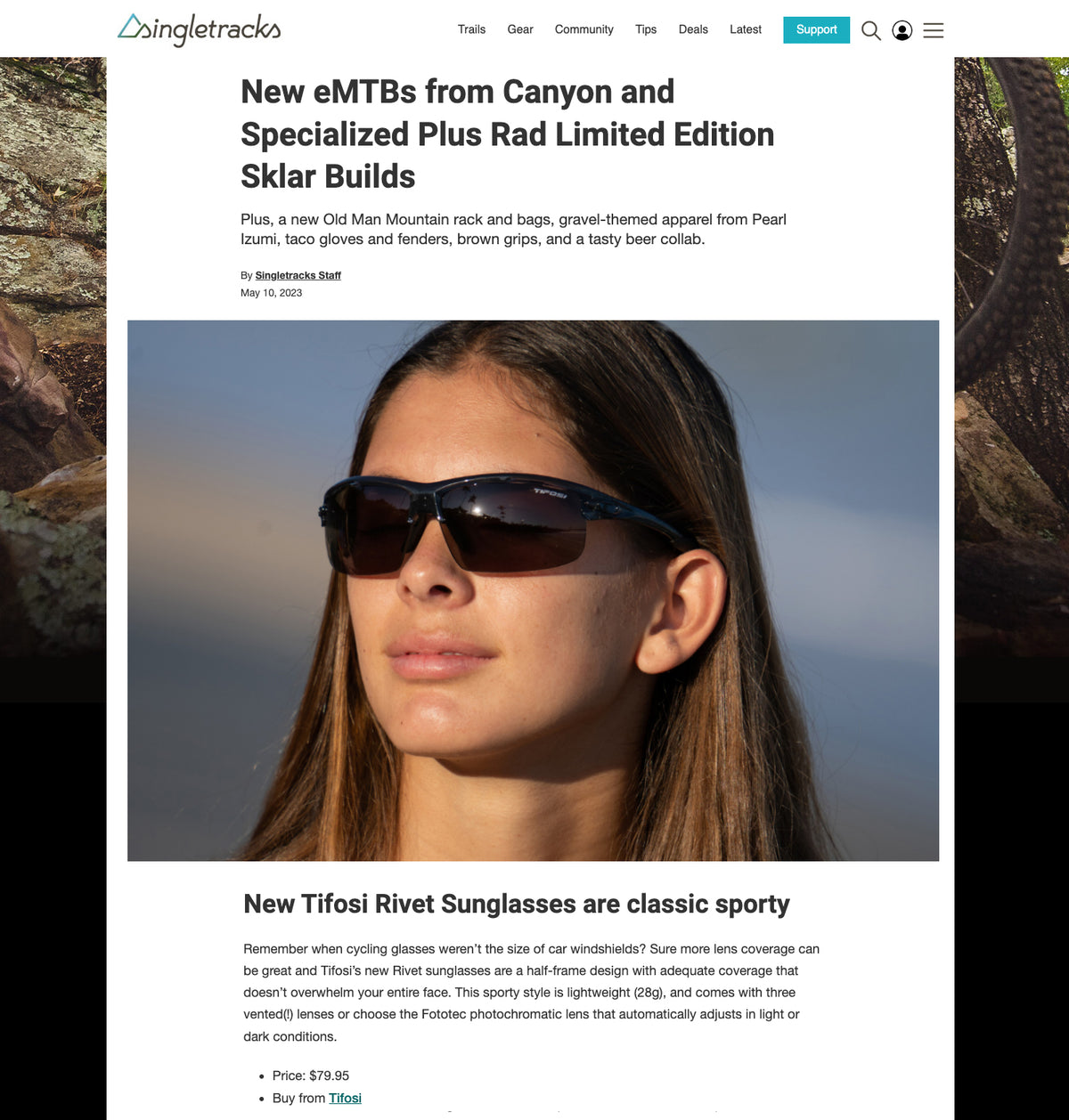 Tifosi Rivet - SingleTracks May 2023 | Tifosi Optics