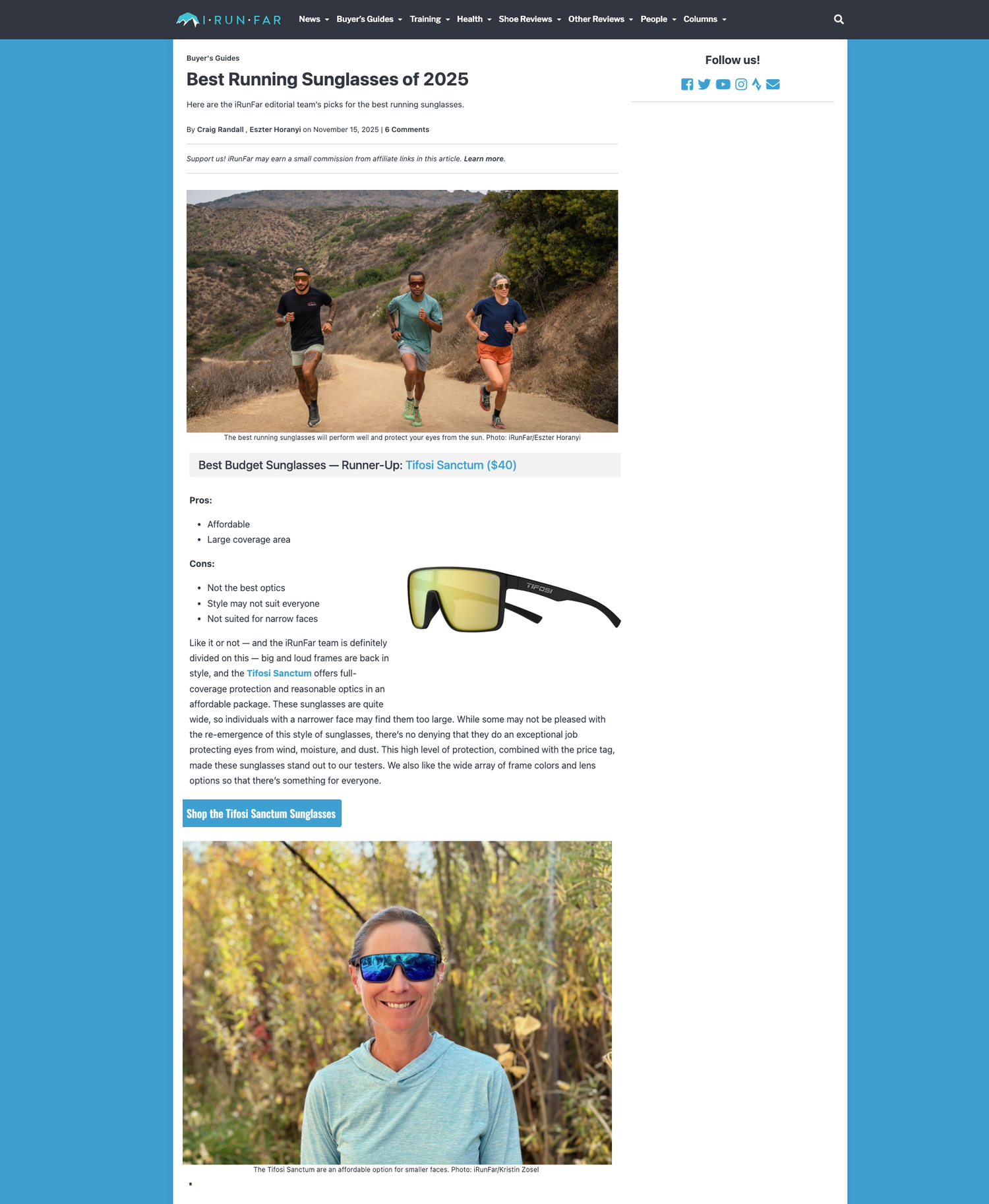 Best Running Sunglasses of 2025: Tifosi Sanctum