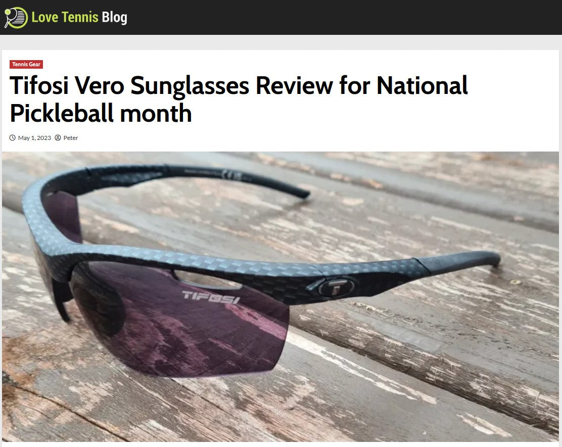 Tifosi Vero Sunglasses Review for National Pickleball month