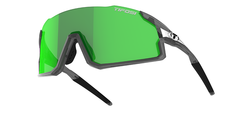 Green lens shield sunglasses