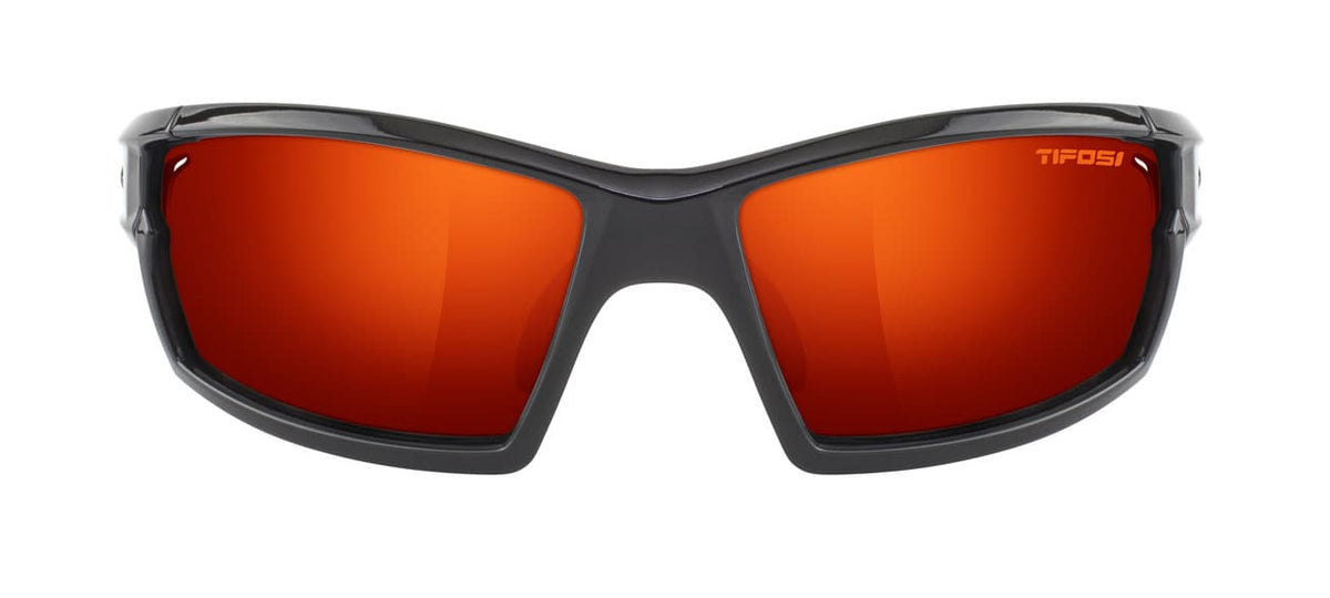Escalate Gloss Black Clarion Red sunglass front