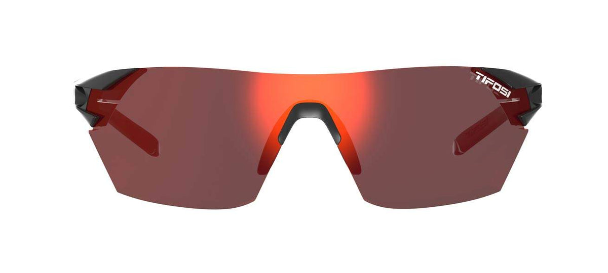 podium matte black clarion red cycling sunglass