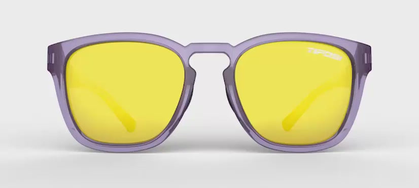 Smirk sport sunglasses turntable video in Just B Violet