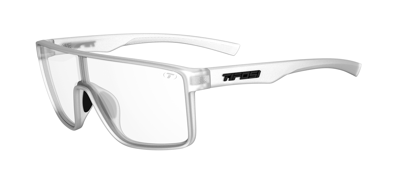 clear cycling goggles Sanctum Sport Shield Sunglasses | Built for Running & Cycling | Satin Clear Frame - Clear Lens