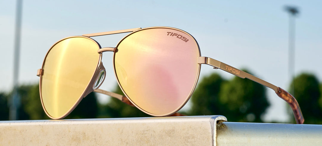 Shwae Tangle-Free Aviator Sunglasses | Gold Frame - Brown  display picture 1