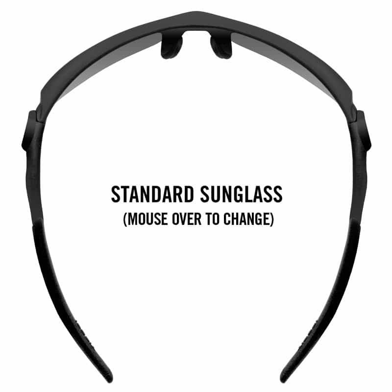 Strikeout sport sunglasses overhead view