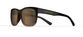 Swank XL brown fade with brown polarized lens in sit view