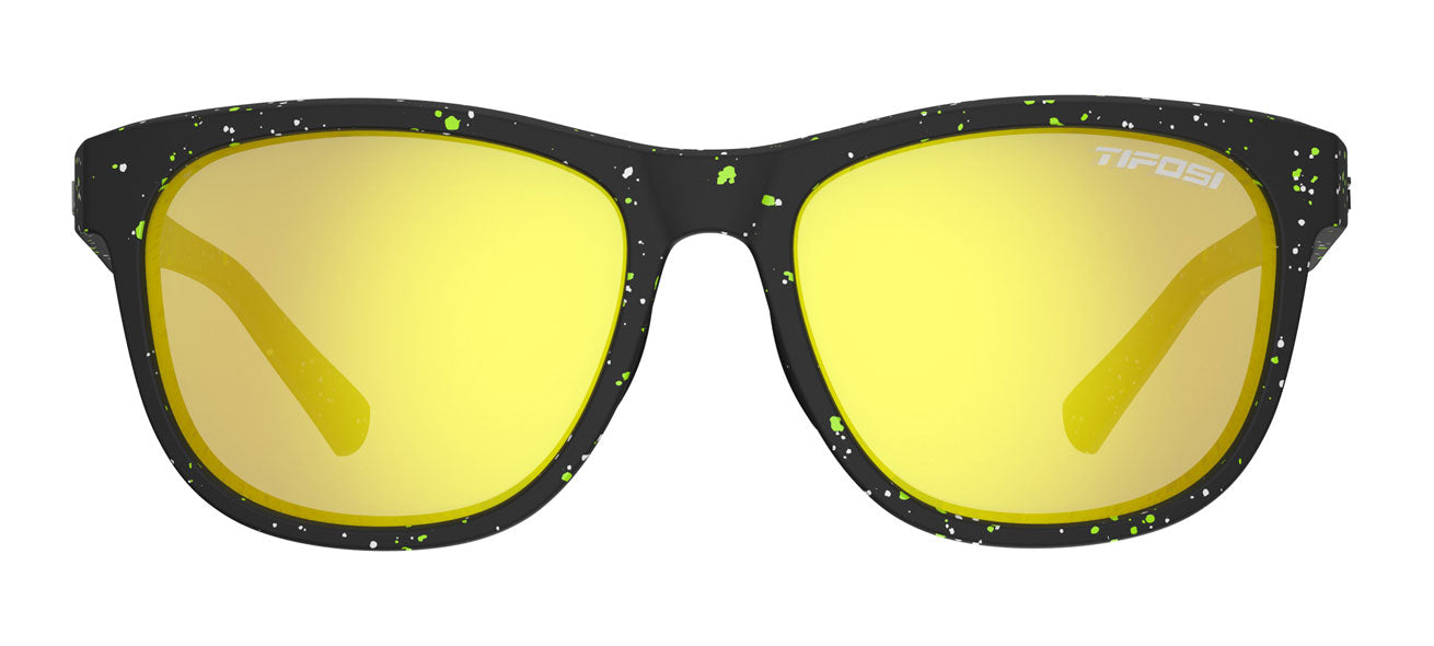 Swank XL cosmic black with smoke yellow lens front view