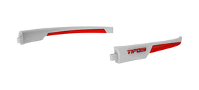 shutout matte white red arms