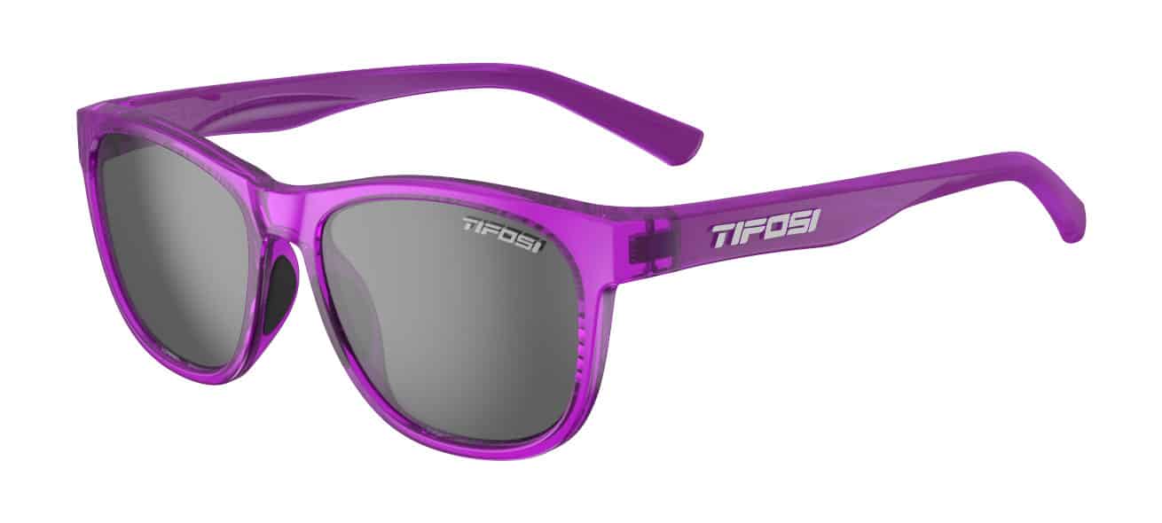 Swank ultra violet three-quarter view women's running sunglasses