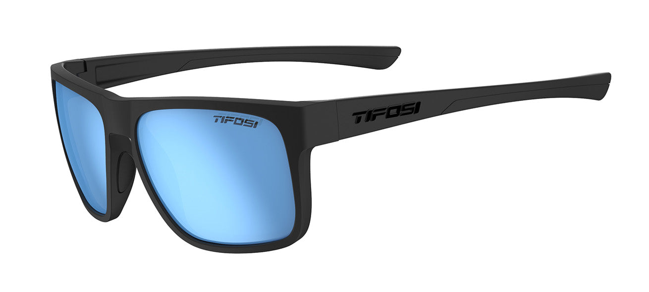 Swick sunglasses blackout with sky blue polarized lenses