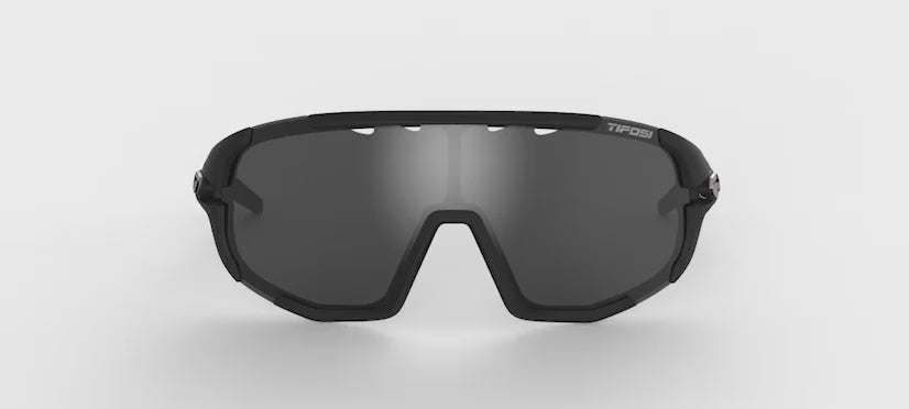 Sledge sport sunglass in matte black with smoke lens turntable video