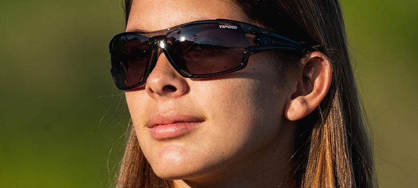 Female with Crystal Smoke Amok Fototec Sunglasses