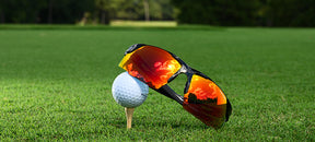 Centus Gloss Black Smoke Red Golf sunglass