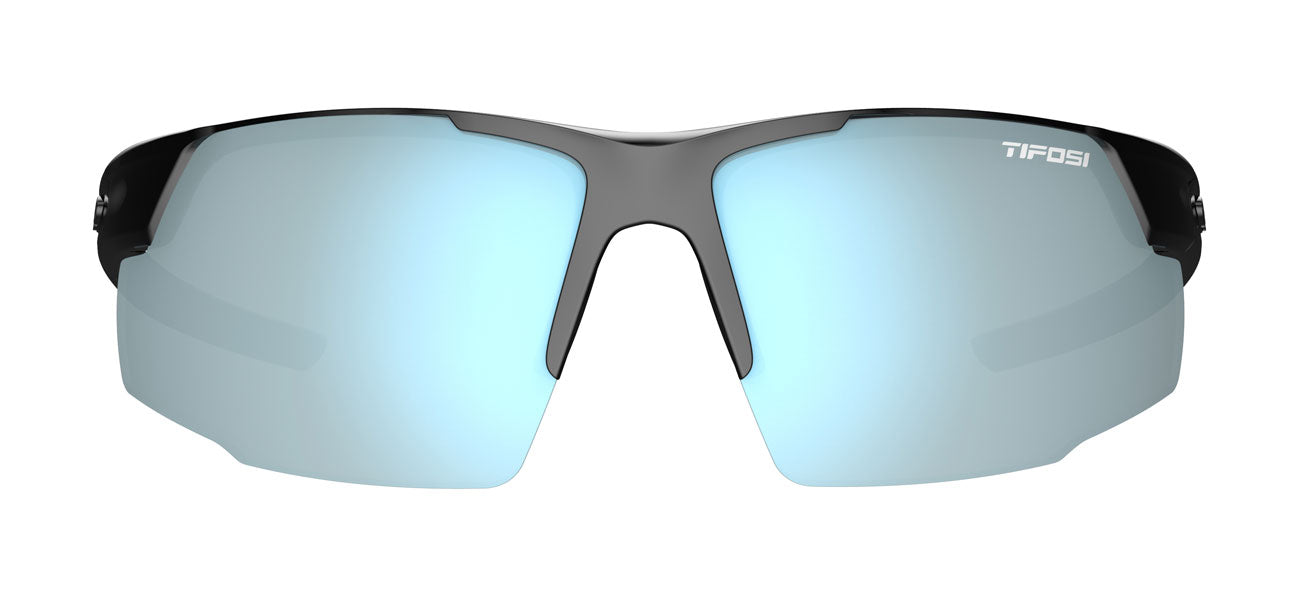 Centus Gloss Black Smoke Bright Blue sunglass Front