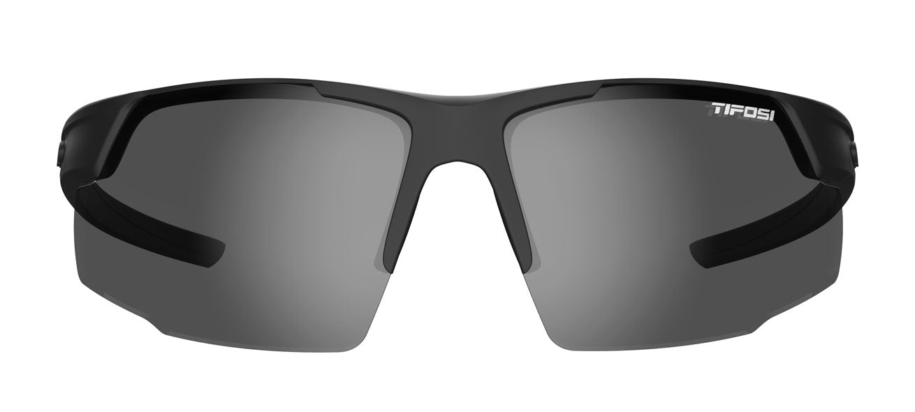 Centus Matte Black Smoke Golf Sunglass Front