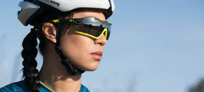 Female Cyclist Davos Race Neon