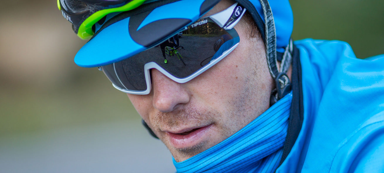 Male Cyclist Davos White sunglass