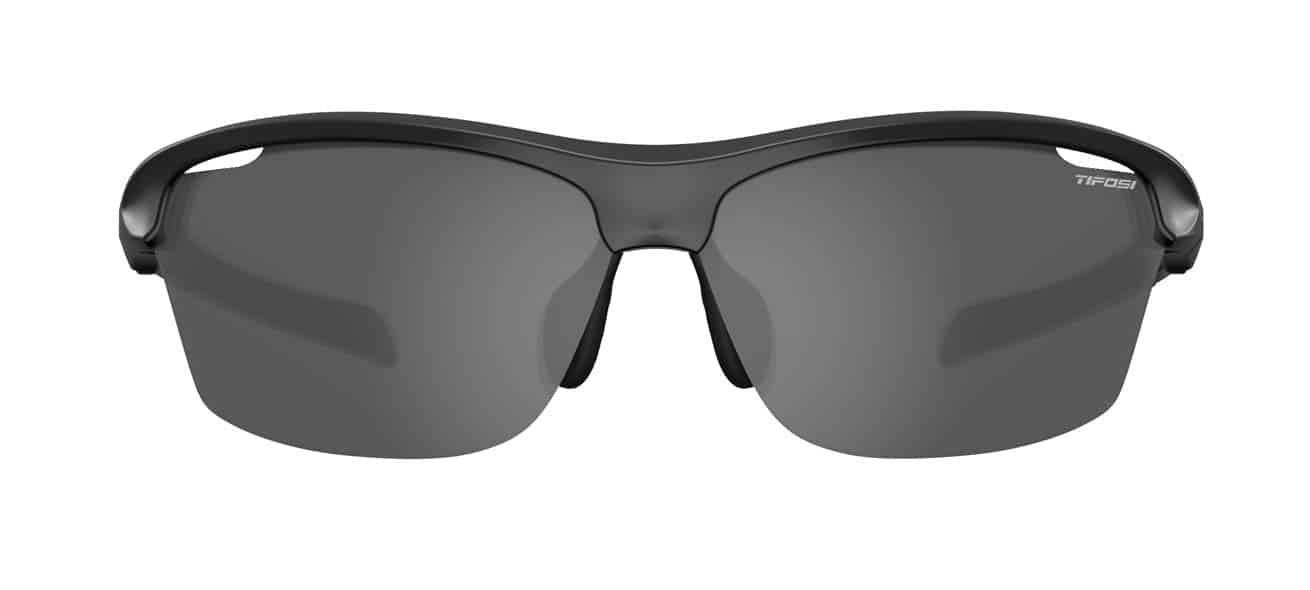 Intense black outdoor sunglass front