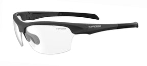 Intense gunmetal clear golf or sports sunglasses